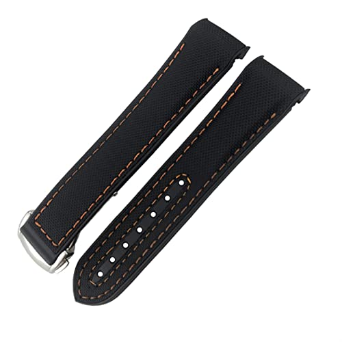 NHYHEHMR Gummi -Nylon -Leder -Uhrband 20mm 22 mm 2mm 19mm 21 mm Fit für Planet Ocean Diver 300 Orange Silikon Uhrengurt/Schwarz/20mm NHYHEHMR Gummi -Nylon -Leder -Uhrband 20mm 22 mm 2mm 19mm 21 mm Fit für Planet Ocean Diver 300 Orange Silikon Uhrengurt/Schwarz/20mm von NHYHEHMR