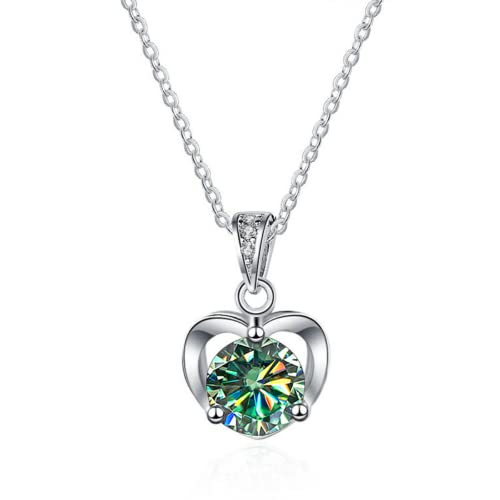 NHYHEHMR Halskette mit Anhänger in Blue Moissanite Pink Green 1 Karat D VVS1 für Frauen in Silber Sterling 925 mit Zertifikat NHYHEHMR Halskette mit Anhänger in Blue Moissanite Pink Green 1 Karat D VVS1 für Frauen in Silber Sterling 925 mit Zertifikat von NHYHEHMR