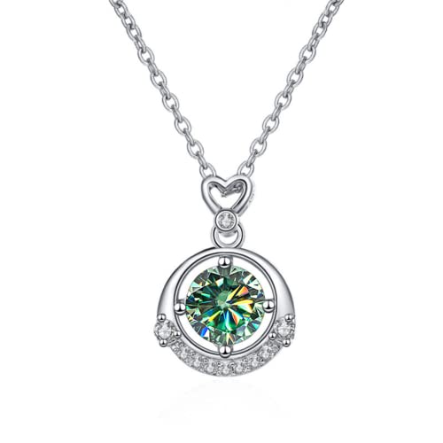 NHYHEHMR Heart -Fell -Halskette für Frauen, Halskette mit Moissanit -Anhänger VVS1 Farbe D 1 Karat mit rosa/blau/gelber Krone, Geschenkschmuck für Frauen, Mutter mit Zertifikat NHYHEHMR Heart -Fell -Halskette für Frauen, Halskette mit Moissanit -Anhänger VVS1 Farbe D 1 Karat mit rosa/blau/gelber Krone, Geschenkschmuck für Frauen, Mutter mit Zertifikat von NHYHEHMR