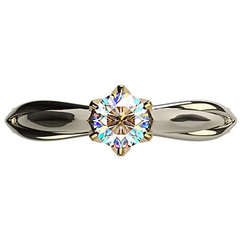 NHYHEHMR Klassische Six -Zinken 1 Karat 14k vergoldete Ringblitz acht Herzen und acht Pfeile Zirkonsimulation Moissan Diamond Engagement Ring NHYHEHMR Klassische Six -Zinken 1 Karat 14k vergoldete Ringblitz acht Herzen und acht Pfeile Zirkonsimulation Moissan Diamond Engagement Ring von NHYHEHMR