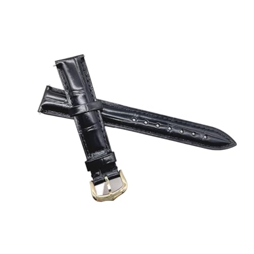 NHYHEHMR Leder-Uhrengurt kompatibel mit Santos Solo Watchband Frauen 12 bis 20 mm Armband (grüne Silberschnalle, 21 mm) von NHYHEHMR
