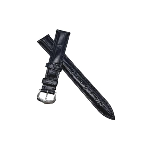 NHYHEHMR Leder-Uhrengurt kompatibel mit Santos Solo Watchband Frauen 12 bis 20 mm Armband (grüne Silberschnalle, 21 mm) von NHYHEHMR