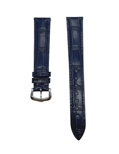 NHYHEHMR Leder-Uhrengurt kompatibel mit Santos Solo Watchband Frauen 12 bis 20 mm Armband (grüne Silberschnalle, 21 mm) von NHYHEHMR
