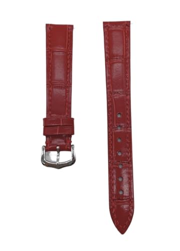 NHYHEHMR Leder-Uhrengurt kompatibel mit Santos Solo Watchband Frauen 12 bis 20 mm Armband (grüne Silberschnalle, 21 mm) von NHYHEHMR