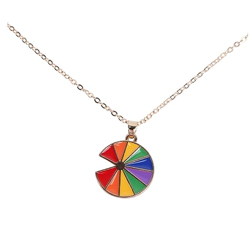 NHYHEHMR Mädchen Accessoires Bunte Halsketten für Frauen Halskette Regenbogen süße Halskette Anhänger Dekor Halskette NHYHEHMR Mädchen Accessoires Bunte Halsketten für Frauen Halskette Regenbogen süße Halskette Anhänger Dekor Halskette von NHYHEHMR
