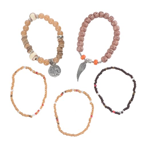 NHYHEHMR Mädchen Accessoires Mode Armband Armband Harz Dehnbar Armbänder Perlen Legierungs Halskette von NHYHEHMR