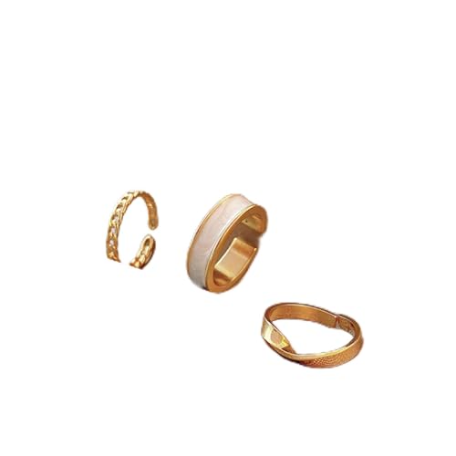 NHYHEHMR Modegelenk Knöchelringe für Twist Minimalist Einfache weibliche Perle verstellbare Fingerring -Sets Schmuckzubehör NHYHEHMR Modegelenk Knöchelringe für Twist Minimalist Einfache weibliche Perle verstellbare Fingerring -Sets Schmuckzubehör von NHYHEHMR