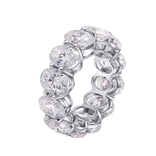 NHYHEHMR Moissanite Custom Gravured Ring für Frauen 1.5CT, Eternity Moissanite White Engagement Banden NHYHEHMR Moissanite Custom Gravured Ring für Frauen 1.5CT, Eternity Moissanite White Engagement Banden von NHYHEHMR