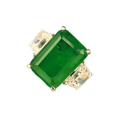 NHYHEHMR Natural Smaragd Edelstein Geburtsstein Hochzeitsverlobungsring Schmuck Schmuck von NHYHEHMR