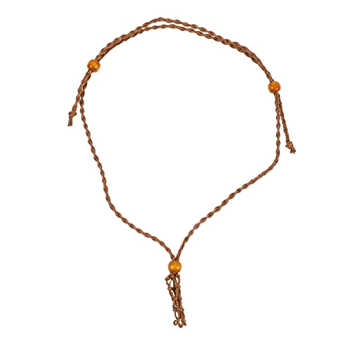 NHYHEHMR Netzbeutel hängende handgefertigte Halsketten Retro Dekor Accessoire Vintage Halskette Schmuck Herstellung Stein Anhänger Kaffeewachs Seil von NHYHEHMR