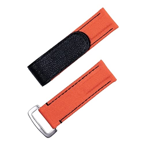 NHYHEHMR Nylon Fabric Leather 20mm Colorful Watchband for Strap Daytona Submariner GMT Yacht-Master Bracelet Watch Band (Color : Tiff Blue Blk, Size : 20mm) von NHYHEHMR