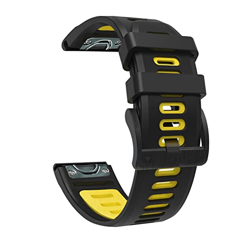 NHYHEHMR Quick Easy Fit Silicone Replacement Strap For Fenix 7 7X 6 6X Forerunner 935 945, Approach S60 S62, Descent Mk1 Mk2 Mk2i Watch 26 22mm Wristband von NHYHEHMR