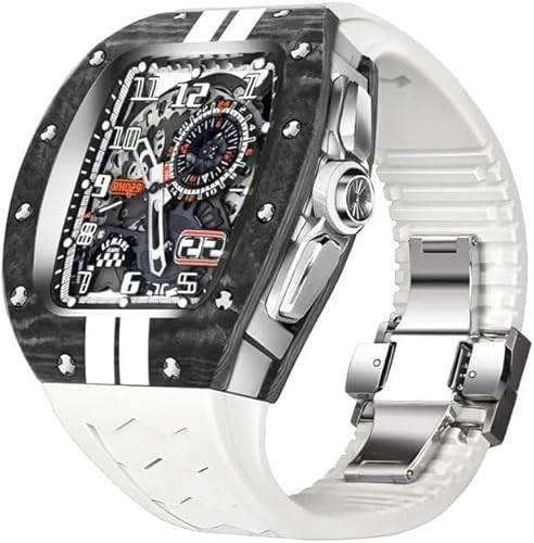 NHYHEHMR RM -Stil Kohlefaser Titan Uhr Watch Hülle Gummiband , für die Serie 9/8/7/6/5/4/se , Männer Frauen Sport Watch Accessoires Mod Kit , für iWatch 45mm 44mm Uhr NHYHEHMR RM -Stil Kohlefaser Titan Uhr Watch Hülle Gummiband , für die Serie 9/8/7/6/5/4/se , Männer Frauen Sport Watch Accessoires Mod Kit , für iWatch 45mm 44mm Uhr von NHYHEHMR