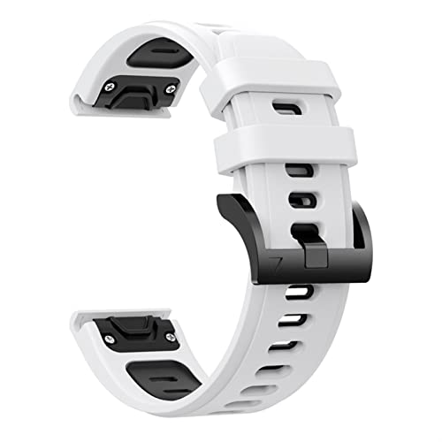 NHYHEHMR Silicone Watch Band for Fenix 7 7X 7S 6 6Pro 5 5Plus Forerunner 935 945 Instinct S60 Strap Bracelet 22mm Quick Release Wristband (Color : Black Red, Size : 22mm Fenix 5 5Plus) von NHYHEHMR