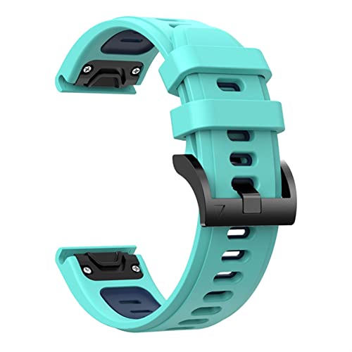 NHYHEHMR Silicone Watch Band for Fenix 7 7X 7S 6 6Pro 5 5Plus Forerunner 935 945 Instinct S60 Strap Bracelet 22mm Quick Release Wristband (Color : Black Red, Size : 22mm Fenix 5 5Plus) von NHYHEHMR