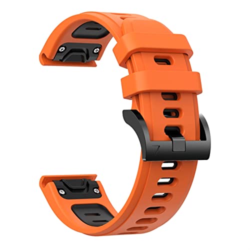 NHYHEHMR Silicone Watch Band for Fenix 7 7X 7S 6 6Pro 5 5Plus Forerunner 935 945 Instinct S60 Strap Bracelet 22mm Quick Release Wristband (Color : Black Red, Size : 22mm Fenix 5 5Plus) von NHYHEHMR