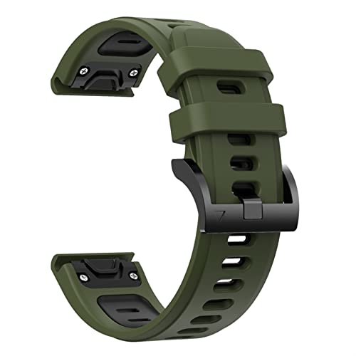 NHYHEHMR Silicone Watch Band for Fenix 7 7X 7S 6 6Pro 5 5Plus Forerunner 935 945 Instinct S60 Strap Bracelet 22mm Quick Release Wristband (Color : Black Red, Size : 22mm Fenix 5 5Plus) von NHYHEHMR