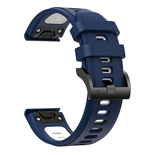 NHYHEHMR Silicone Watch Band for Fenix 7 7X 7S 6 6Pro 5 5Plus Forerunner 935 945 Instinct S60 Strap Bracelet 22mm Quick Release Wristband (Color : Black Red, Size : 22mm Fenix 5 5Plus) von NHYHEHMR