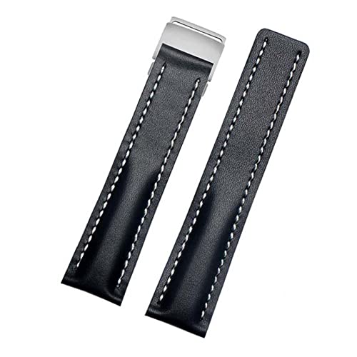 NHYHEHMR Watch Band For Breitling SUPEROCEAN AVENGER NAVITIMER Genuine Real Leather Men Watch Strap Watch Accessories Watch Bracelet Belt von NHYHEHMR