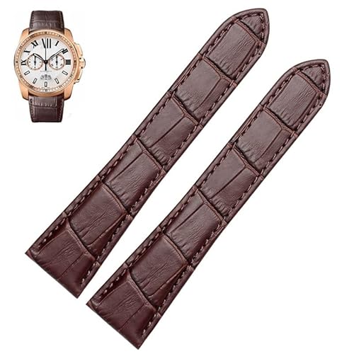 NHYHEHMR Watch Strap for Tank Calibre Series Genuine Leather Mechanical Watch Men and Women 20mm 22mm 23mm 25mm Watch Band (Color : Coal Black, Size : 25mm) von NHYHEHMR