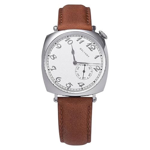 NIADI Baltany Sub-Second Hommage Uhr Möwe Edelstahl Lachsfarbe Quadratisches Gehäuse Herren Armbanduhr (Automatic 1) von NIADI