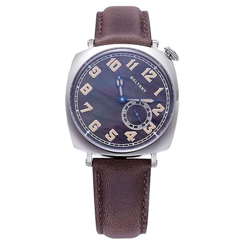 NIADI Baltany1921 Retro Homage Uhren Handaufzug Automatik S4071 MOP Zifferblatt Kathedrale Zeiger 316L Edelstahl Retro Uhr, Automatik V 1, Retro von NIADI
