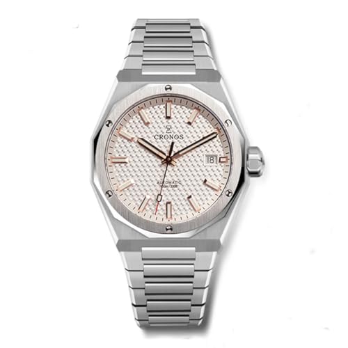 NIADI Luxuriöse 39 mm Skyline Automatik-Herrenuhr PT5000 Saphir durchsichtiger Edelstahl Kleid Armbanduhren, V 3 von NIADI