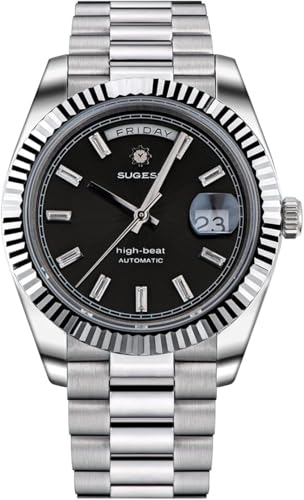 NIADI Sugess Day Date S433 Herren Uhren Automatische Möwe ST2146 Saphirglas Wasserdicht Luxus Mechanische Armbanduhr, Farbe 3, modisch von NIADI