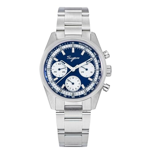 NIADI Sugess ST1902 Herren-Chronograph, 37 mm, Schwanenhals-Uhrwerk, wasserdicht, mechanische Armbanduhren, V 3 von NIADI