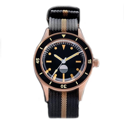 Retro Solid CUSN8 Zinnbronze Taucheruhr NH35A automatische mechanische klassische lässige Armbanduhren, V 2 von NIADI