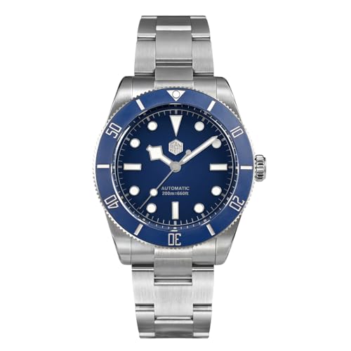 San Martin 37 mm BB54 Vintage Taucher Herrenuhren NH35 Automatik Mechanisch Saphir Kleid Herren Armbanduhren, V 2, Classic von NIADI