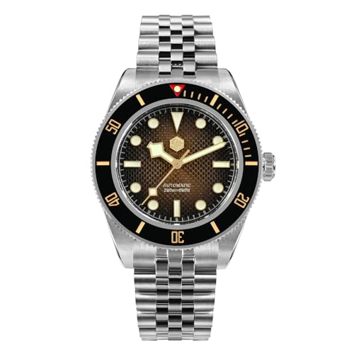 San Martin Herren Taucheruhren NH35 Automatik Mechanisch Saphirglas Wasserdicht Armbanduhren SN0128, V 1, Modern von NIADI