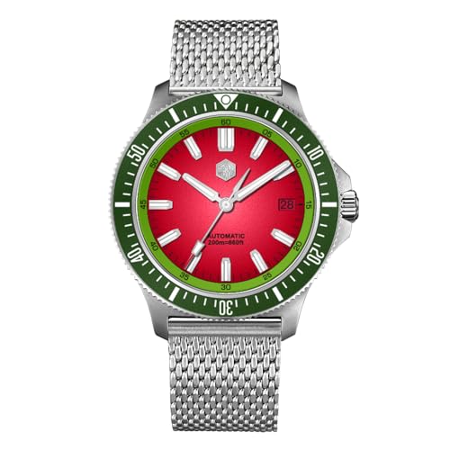 San Martin NH35 Automatische mechanische Taucheruhr Mode Saphir Wasserdicht Edelstahl SN0118 Herrenuhr (V 2), Modern von NIADI