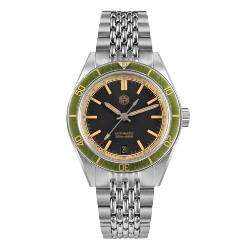 San Martin SN0116 Vintage Distressed Effect Herren Taucheruhren NH35 Automatische mechanische Uhr Wasserdicht Uhr, V 1 von NIADI