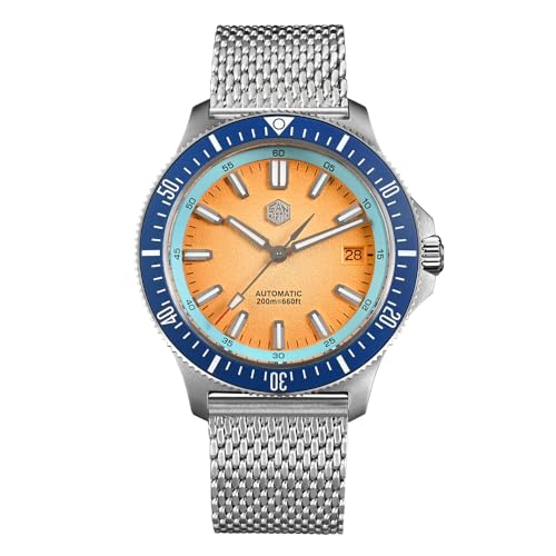San Martin SN0118G Edelstahl Taucheruhr NH35 Automatik Mechanisch Mode Wasserdicht Herren Armbanduhren, V 4, Modern von NIADI