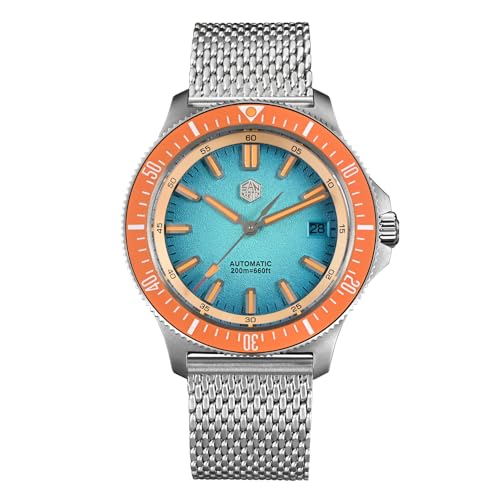 San Martin SN0118G Edelstahl Taucheruhr NH35 Automatik Mechanisch Mode Wasserdicht Herren Armbanduhren, V 5, Modern von NIADI