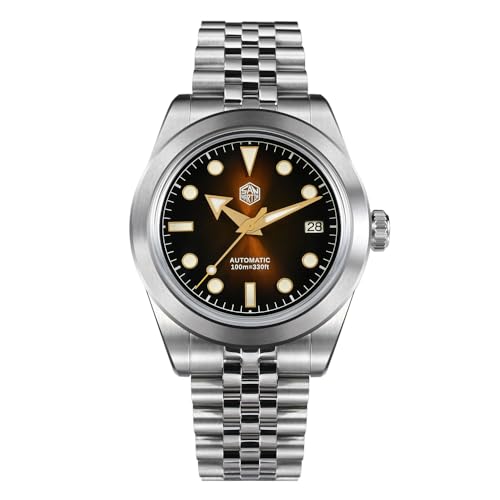 San Martin SN053G Sunray Emaille Herren-Sportuhr NH35A automatische mechanische wasserdichte Taucharmbanduhr, V 1, Modern von NIADI