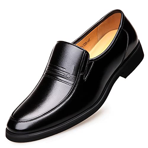 NIAVIS Business Herren Anzugschuhe, Lederschuhe Schnürhalbschuhe Oxford Schuhe Smoking Lackleder Hochzeit Derby Leder Brogue,schwarz,38 von NIAVIS