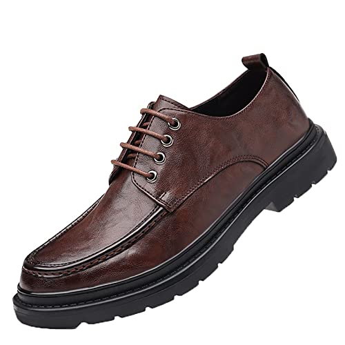 NIAVIS Herrenschuhe, Schnürschuhe, Klassischer Business-Derby, Oxford, Hochzeitsschuhe, Schnürschuhe, Lederschuhe,braun,39 von NIAVIS