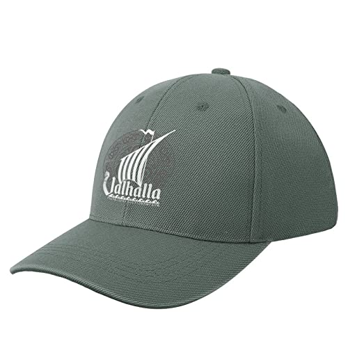 NIBABA Damen Skandinavisch Wikinger Schiff Valhalla Drakkar Baseball Cap Herren Sport Caps Sommermütze Verstellbar Baseball, One Size, Grauer Stil, 6 3/4/7 1/2 von NIBABA