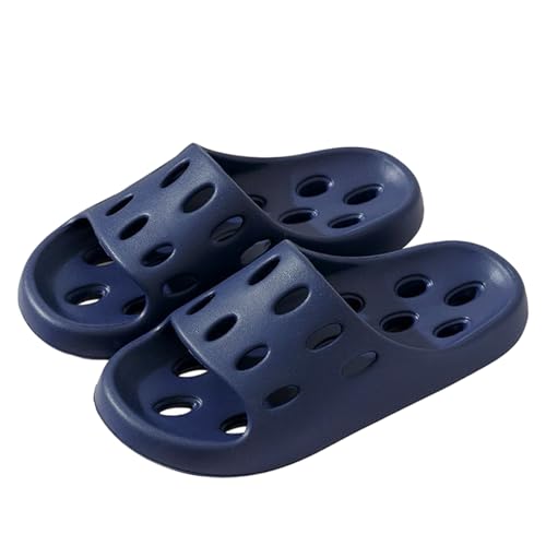 NIBESSER Badelatschen Damen Herren Weich Rutschfeste Schnell Trocknende Dusch Badeschlappen Hohle Undichte Eva Super Soft Sommer Cozy Wolke Slipper Unisex sandalen Hausschuhe Tibetisches Blau 40/41 EU von NIBESSER