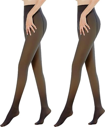 NIBESSER Damen Thermostrumpfhose mit gefütterte Fleece Wärme Thermo Leggings Plüschstrümpfe Pantyhose Women's Winter Tights Makellose Beine Gefälschte Durchscheinende Warmer Strumpfhose von NIBESSER