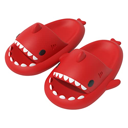 NIBESSER Hai Hausschuhe Schuhe Cloud Shark Slides Slippers Unisex Hai Badelatschen Sommer Dusch Badeschuhe Strand Sandalen Lustig Haifisch Schlappen Slippers für Damen Herren von NIBESSER