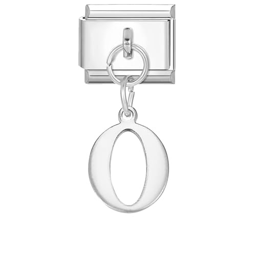 NIBESSER Italian Charm Bracelet Buchstaben A-Z Charms Anhänger DIY Abnehmbar Edelstahl Module für Italienische Armbänder, abnehmbare Module Armband Zubehör Geschenk von NIBESSER