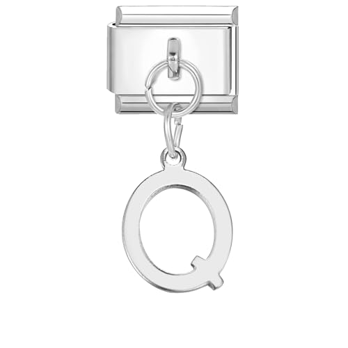 NIBESSER Italian Charm Bracelet Buchstaben A-Z Charms Anhänger DIY Abnehmbar Edelstahl Module für Italienische Armbänder, abnehmbare Module Armband Zubehör Geschenk von NIBESSER
