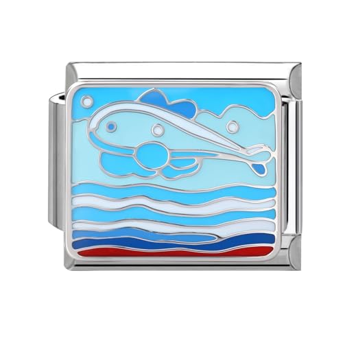 NIBESSER Italian Charms Module Ozean-Serie Charms Set 9mm Abnehmbar Italienisches Charm Armband Zubehör Mädchen Jugendlich Geschenk von NIBESSER