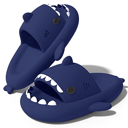 NIBESSER Shark Slides 2024 Niedliche Hai Hausschuhe für Damen Shark Slippers Herren Weich rutschfest Badelatchen für Damen Schlappy Schlappen Open Toe Slides von NIBESSER