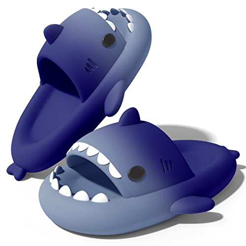 NIBESSER Shark Slides 2024 Niedliche Hai Hausschuhe für Damen Shark Slippers Herren Weich rutschfest Badelatchen für Damen Schlappy Schlappen Open Toe Slides von NIBESSER