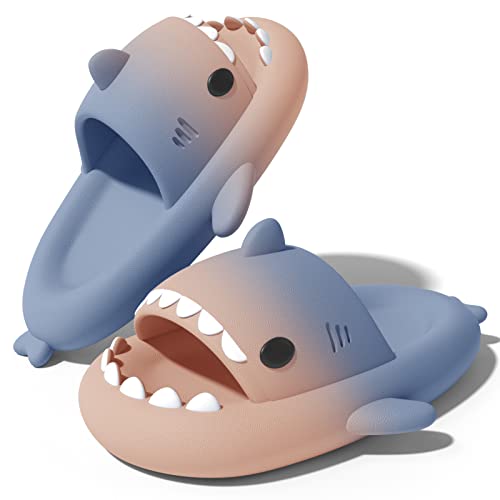 NIBESSER Shark Slides 2024 Niedliche Hai Hausschuhe für Damen Shark Slippers Herren Weich rutschfest Badelatchen für Damen Schlappy Schlappen Open Toe Slides von NIBESSER