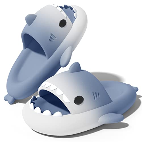 NIBESSER Shark Slides 2024 Niedliche Hai Hausschuhe für Damen Shark Slippers Herren Weich rutschfest Badelatchen für Damen Schlappy Schlappen Open Toe Slides von NIBESSER